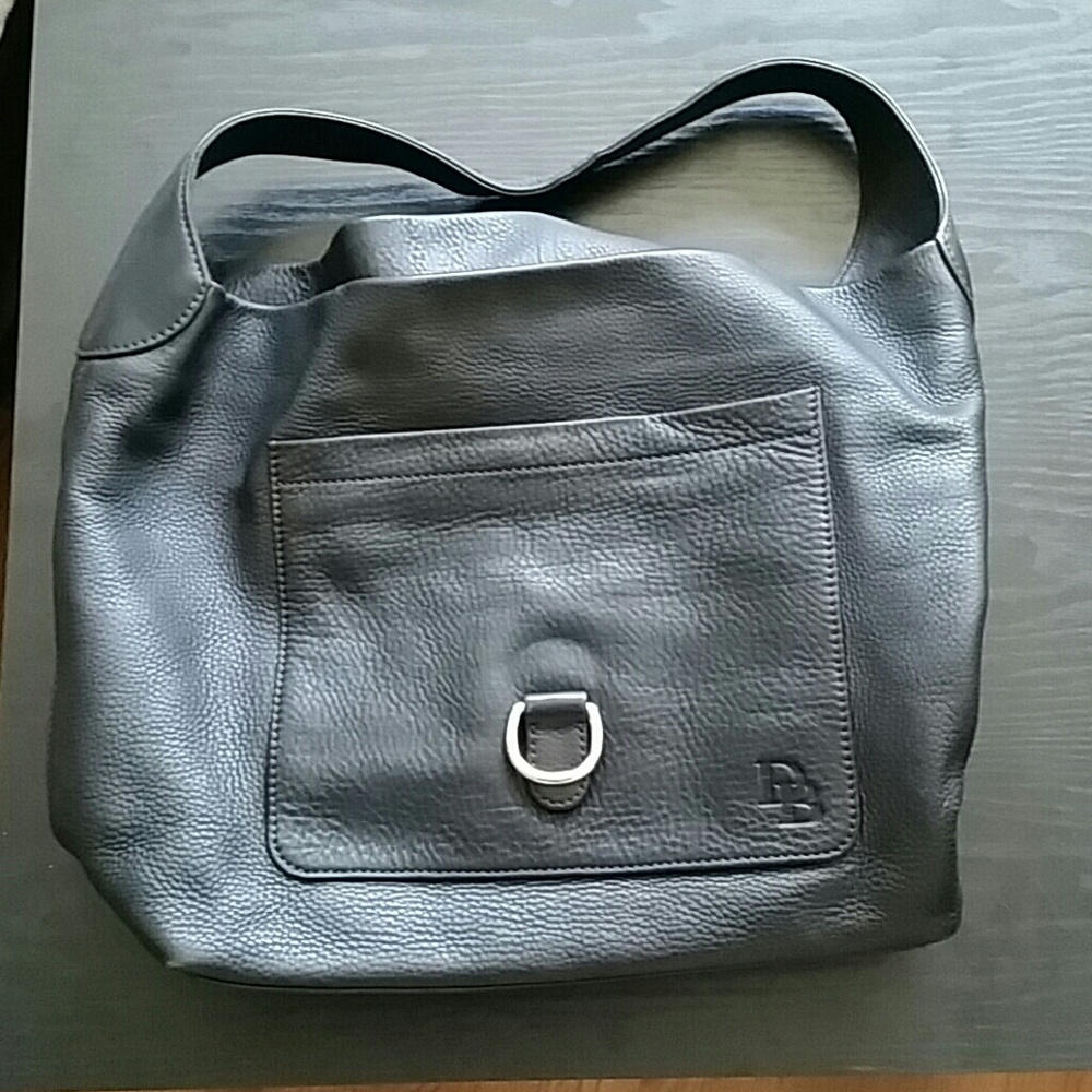 Classic Black Leather Shoulder Bag